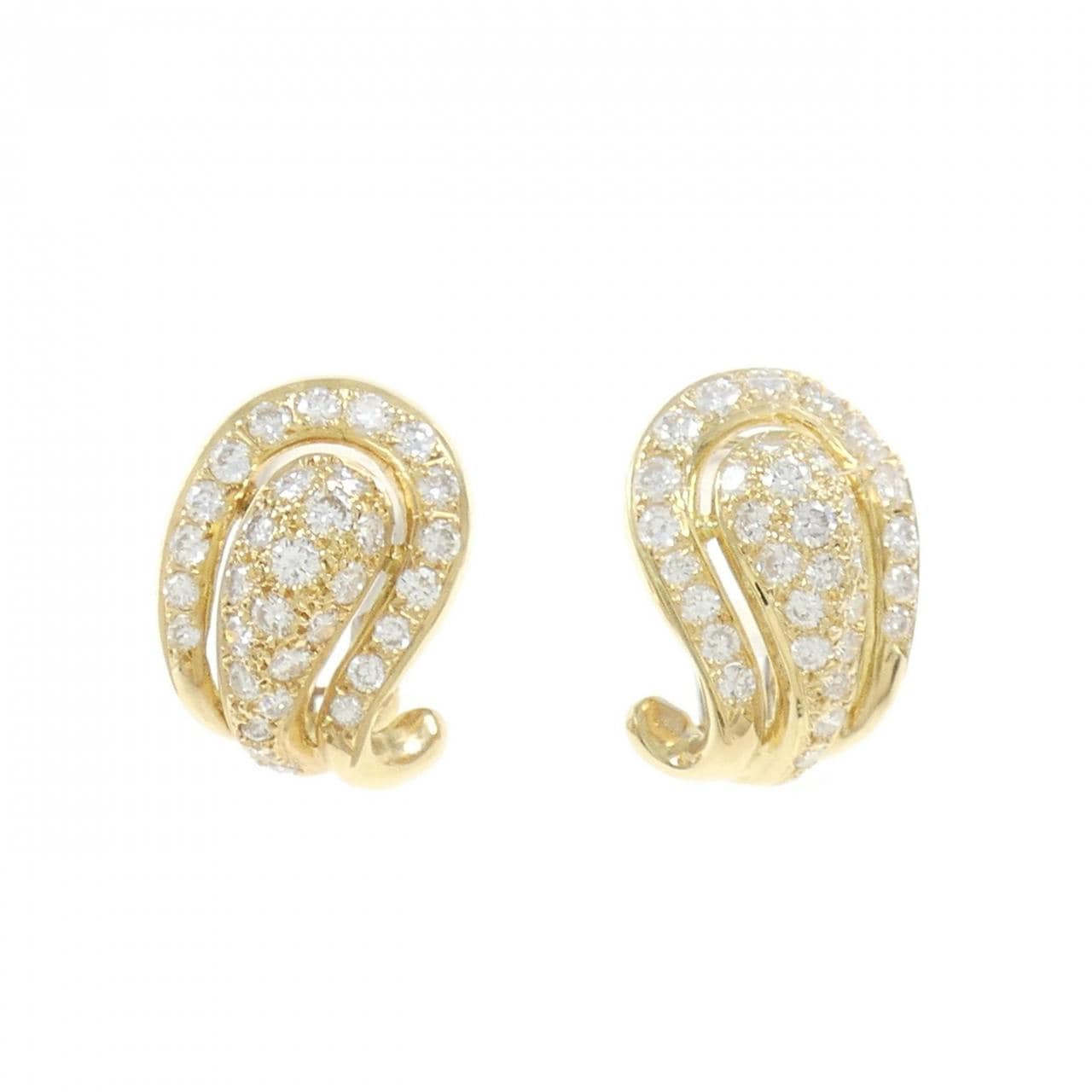 750YG/750WG Diamond earrings 1.60CT