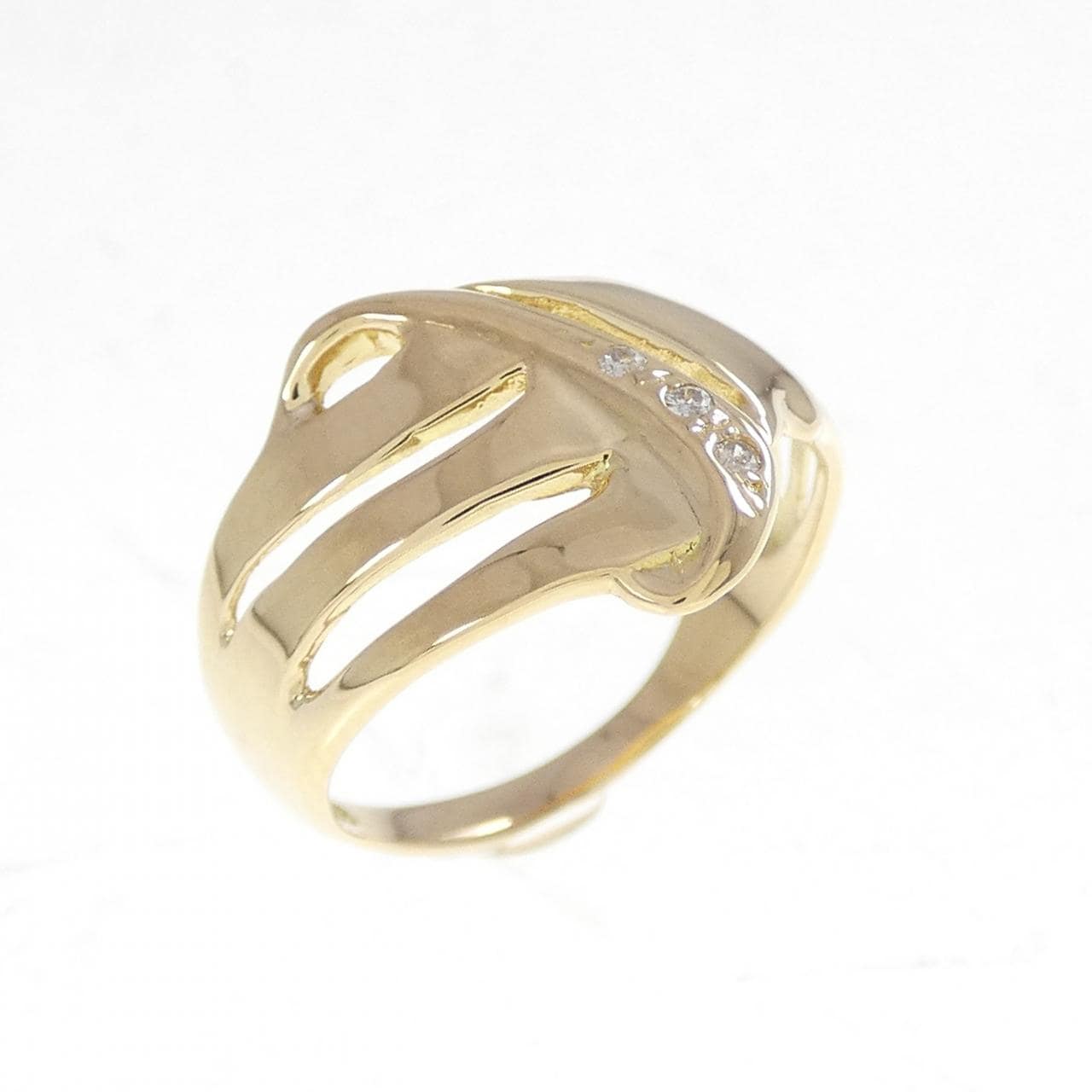 K18YG ダイヤモンド ピンキーリング