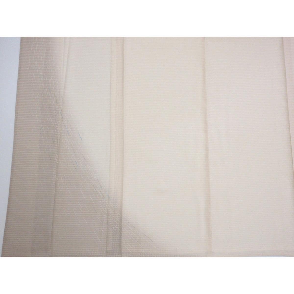 単衣　変わり竪絽訪問着　友禅加工刺繍入り　ボカシ染