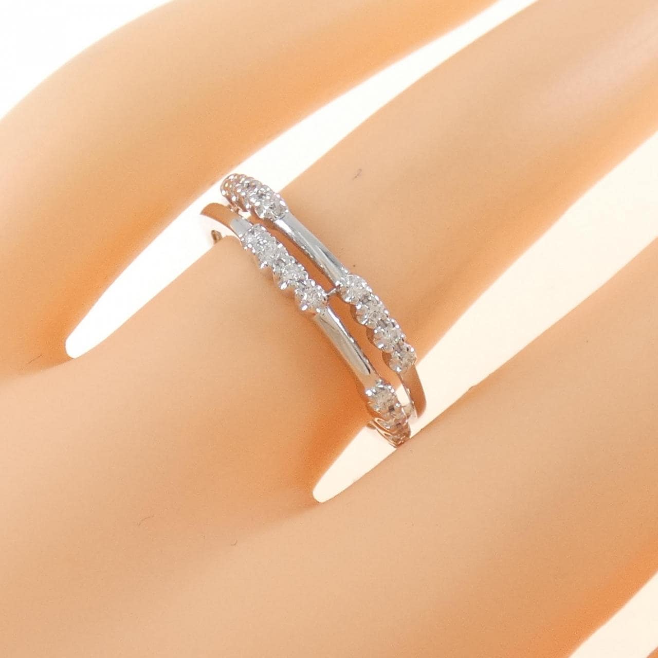 K18WG ダイヤモンド リング 0.14CT