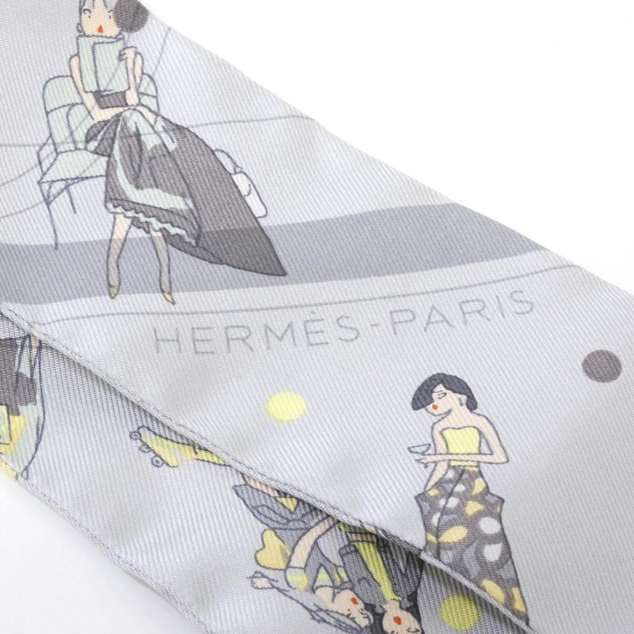 【未使用品】エルメス EX-LIBRIS LES PARISIENNE ツイリー 063416S スカーフ