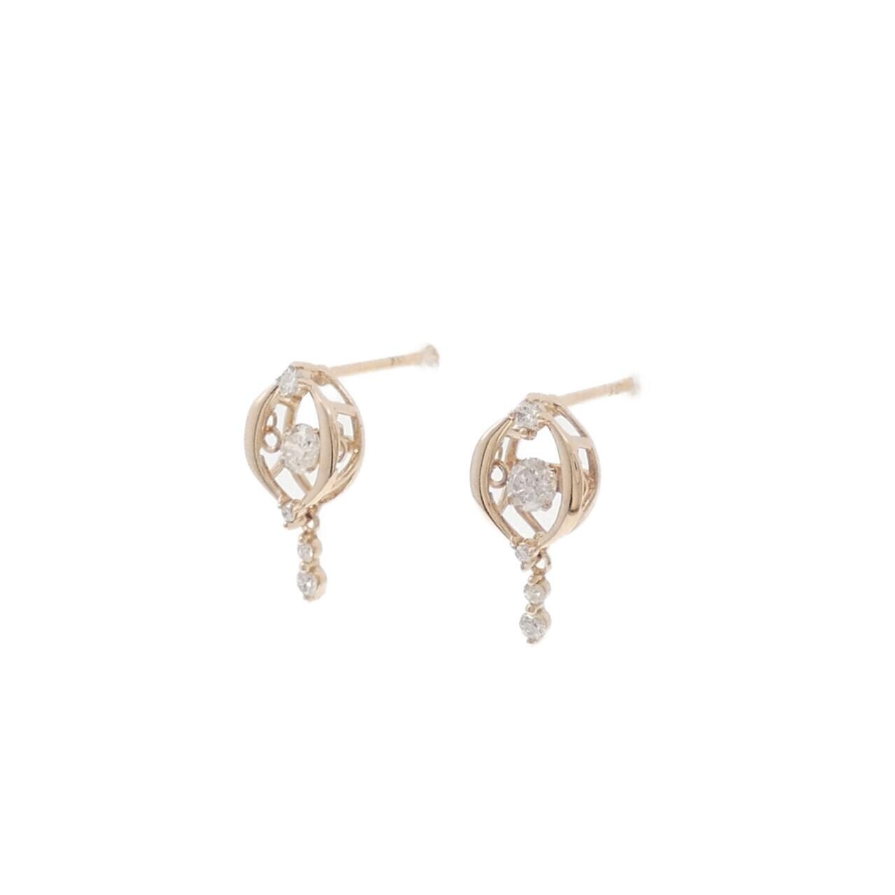 K18PG ダイヤモンド ピアス 0.26CT