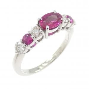 PT900 ルビー リング 0.64CT