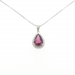 PT900/PT850 ルベライトトルマリン ネックレス 3.25CT