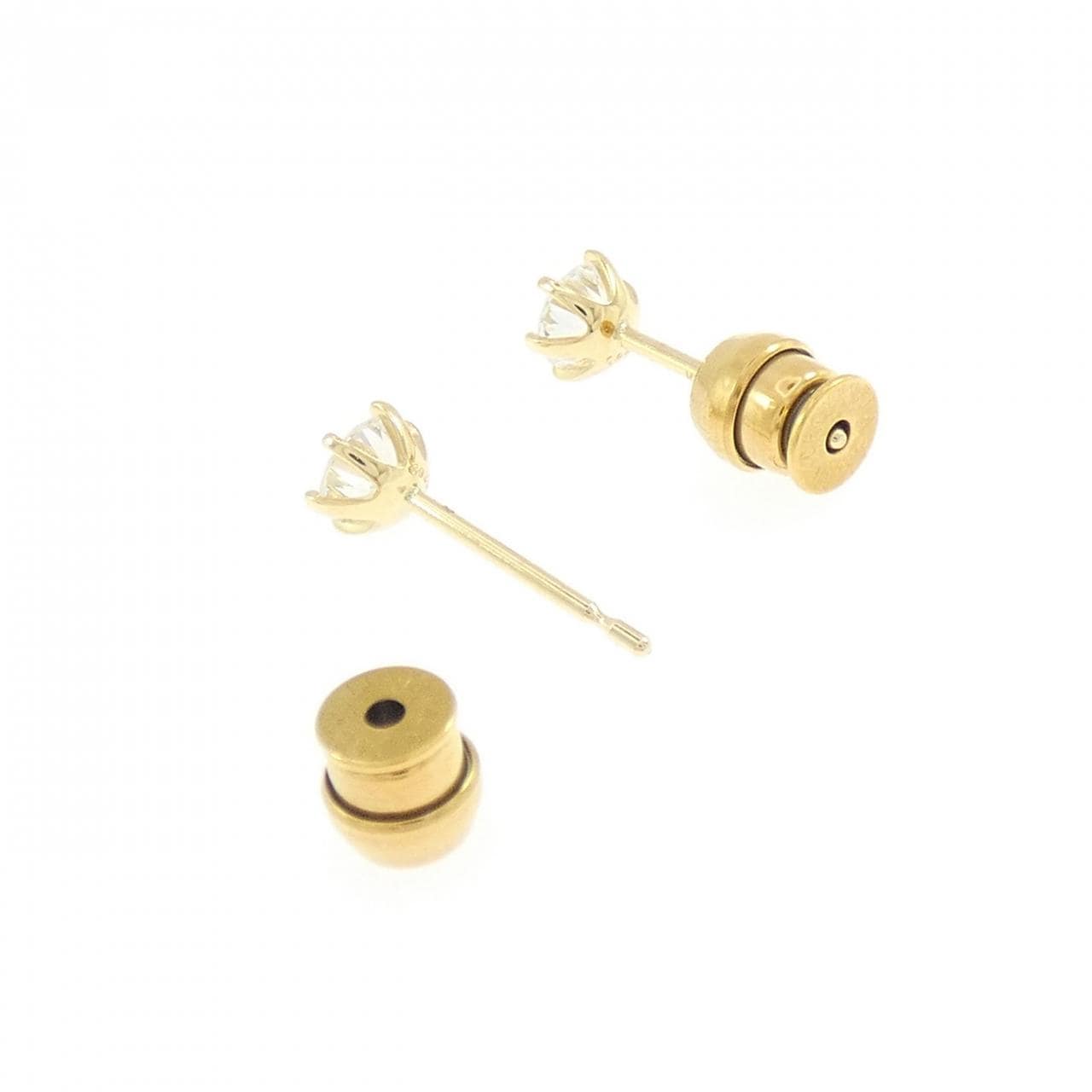 【リメイク】K18YG/ST ダイヤモンド ピアス 0.246CT 0.262CT D-E VS1-2 VG-GOOD
