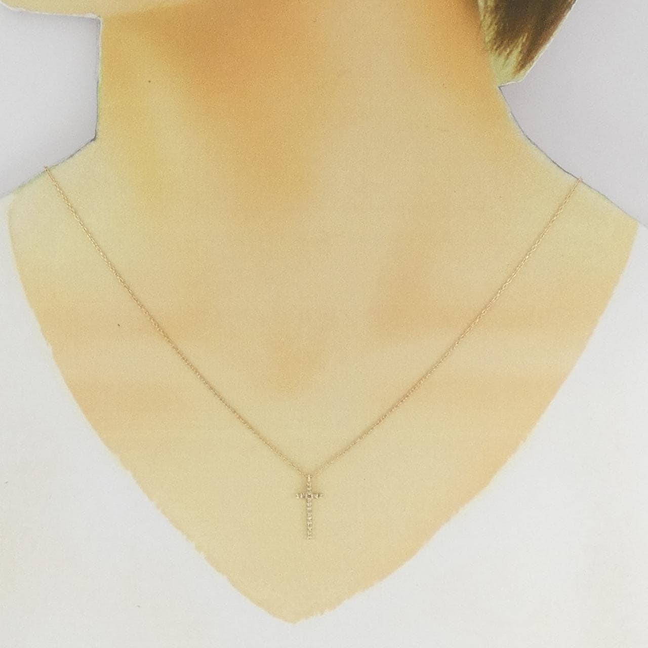 ココシュニック クロス ダイヤモンド ネックレス