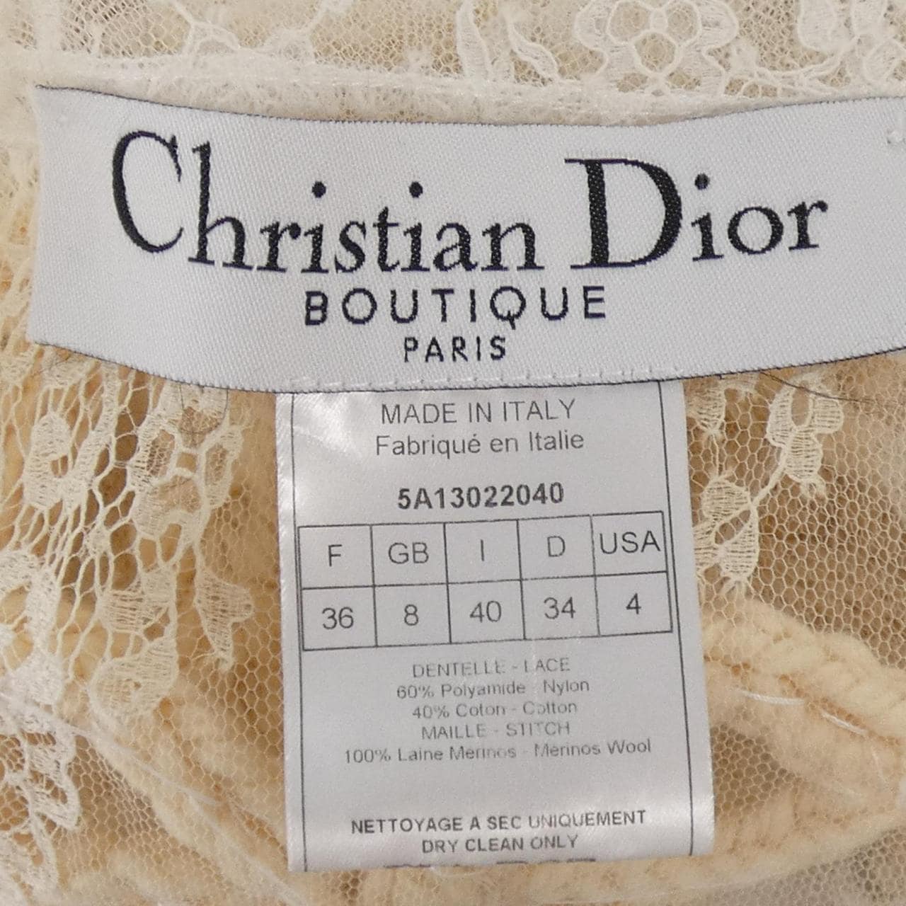 【ヴィンテージ】クリスチャンディオール CHRISTIAN DIOR 5A13022040 ジャケット
