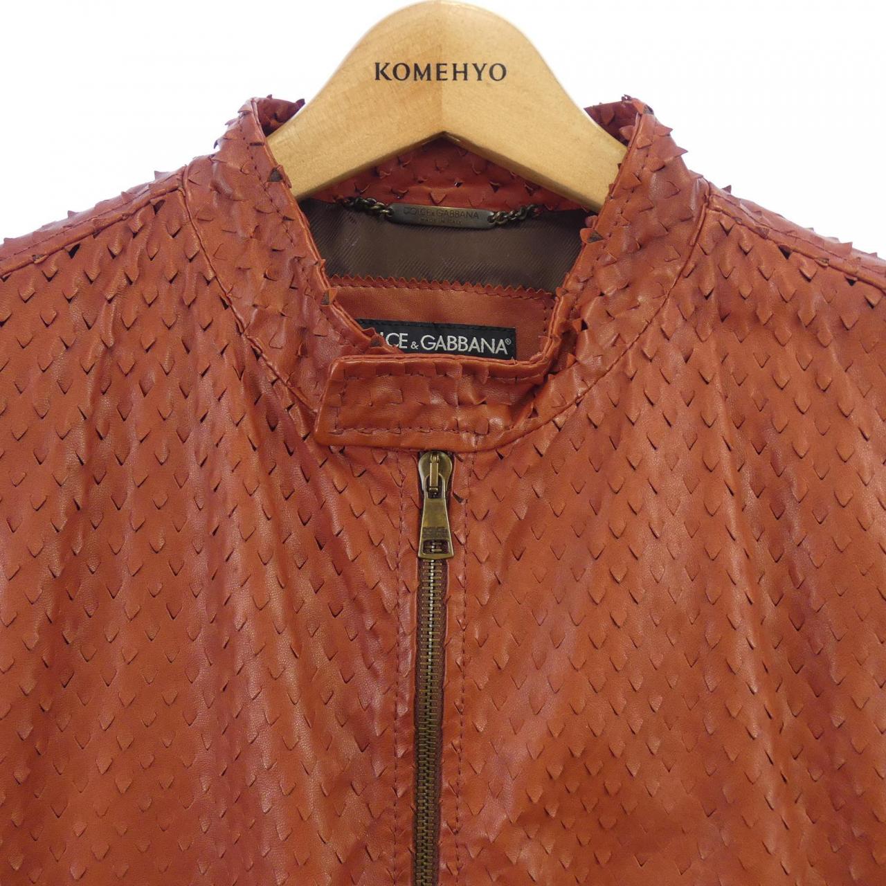 ドルチェアンドガッバーナ DOLCE&GABBANA G9W00L/FULW4 レザーライダースジャケット