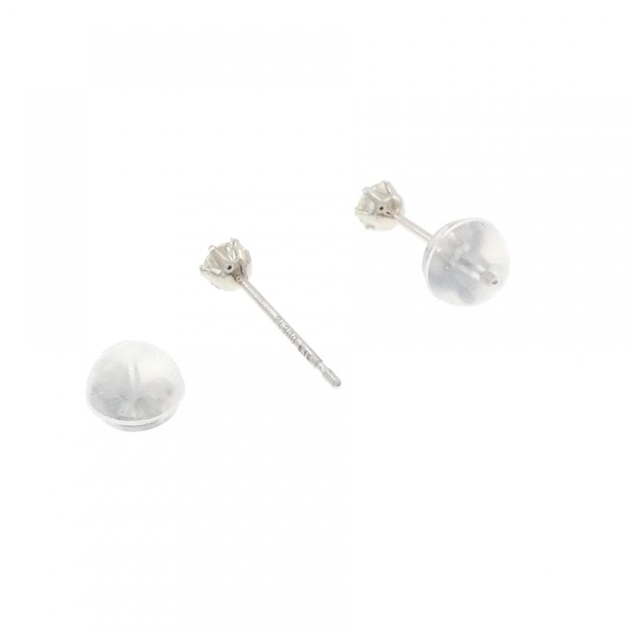PT900 ソリティア ダイヤモンド ピアス 0.20CT