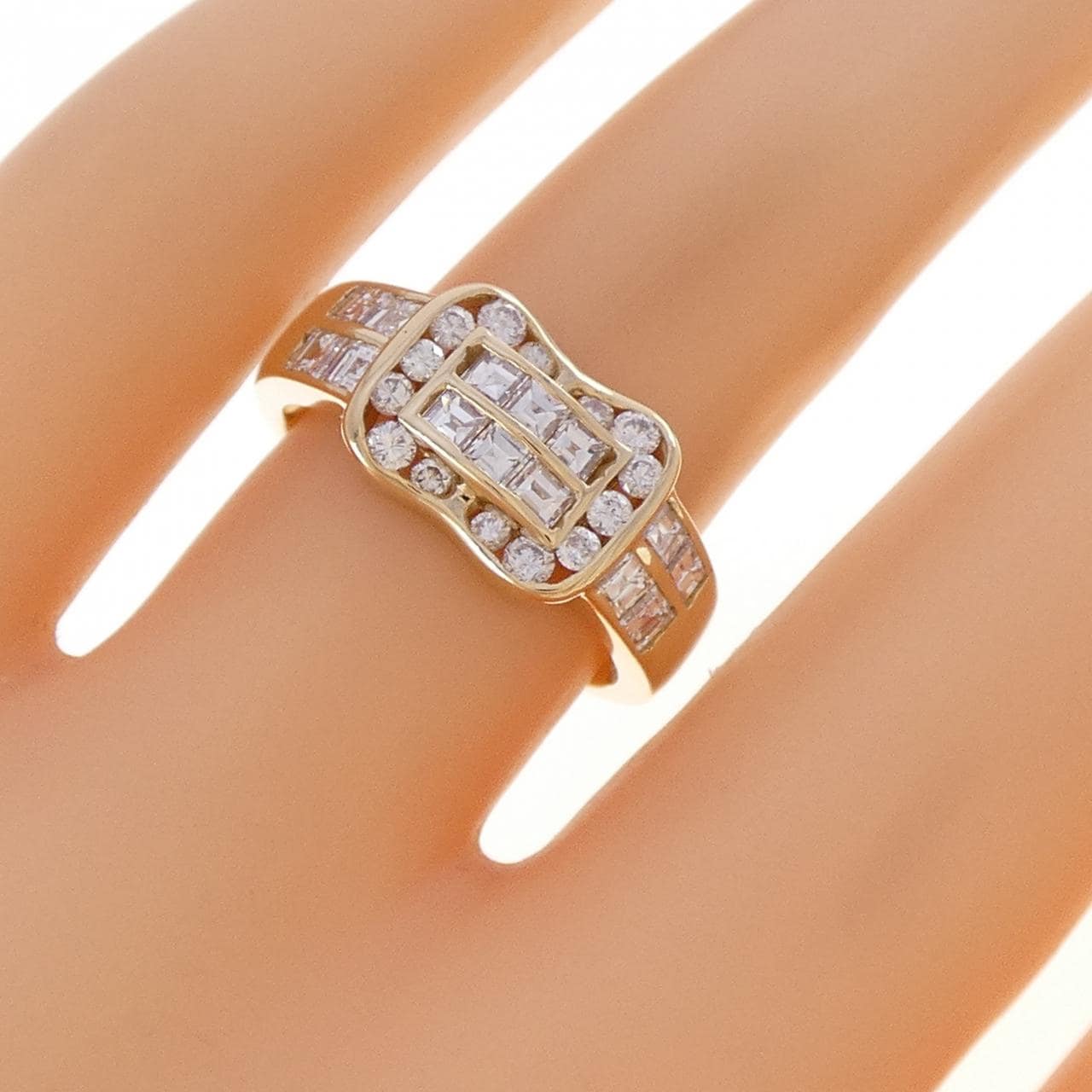 K18YG ダイヤモンド リング 1.03CT