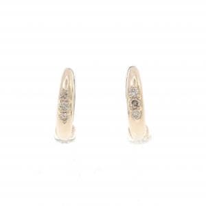 K18PG/PT900 ダイヤモンド イヤリング 0.12CT
