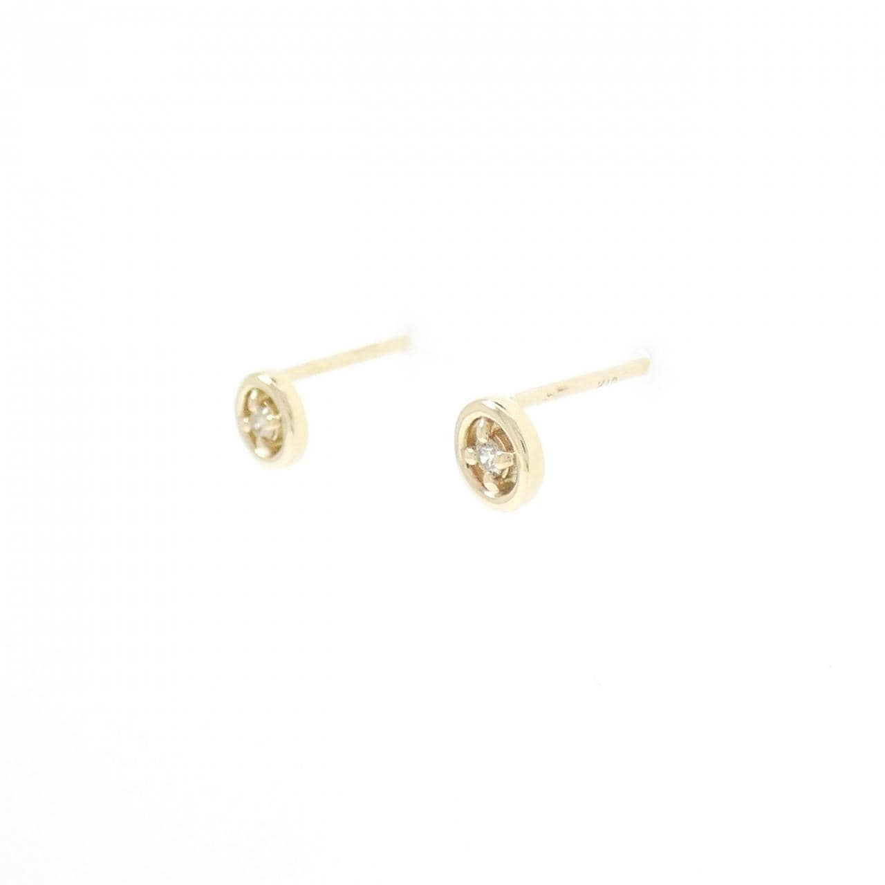 K10YG ダイヤモンド ピアス 0.02CT