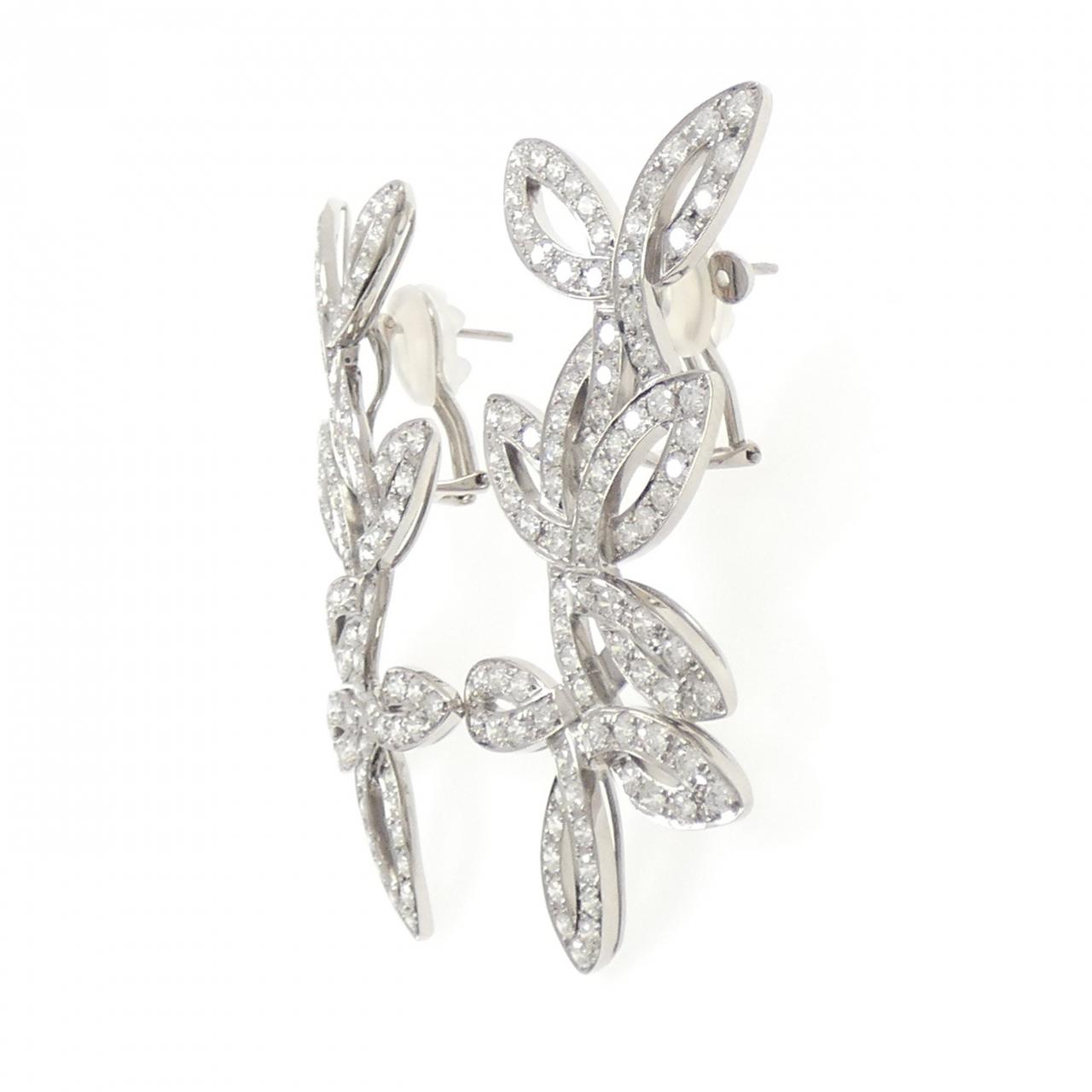 K18WG/K14WG ダイヤモンド ピアス/イヤリング 5.46CT