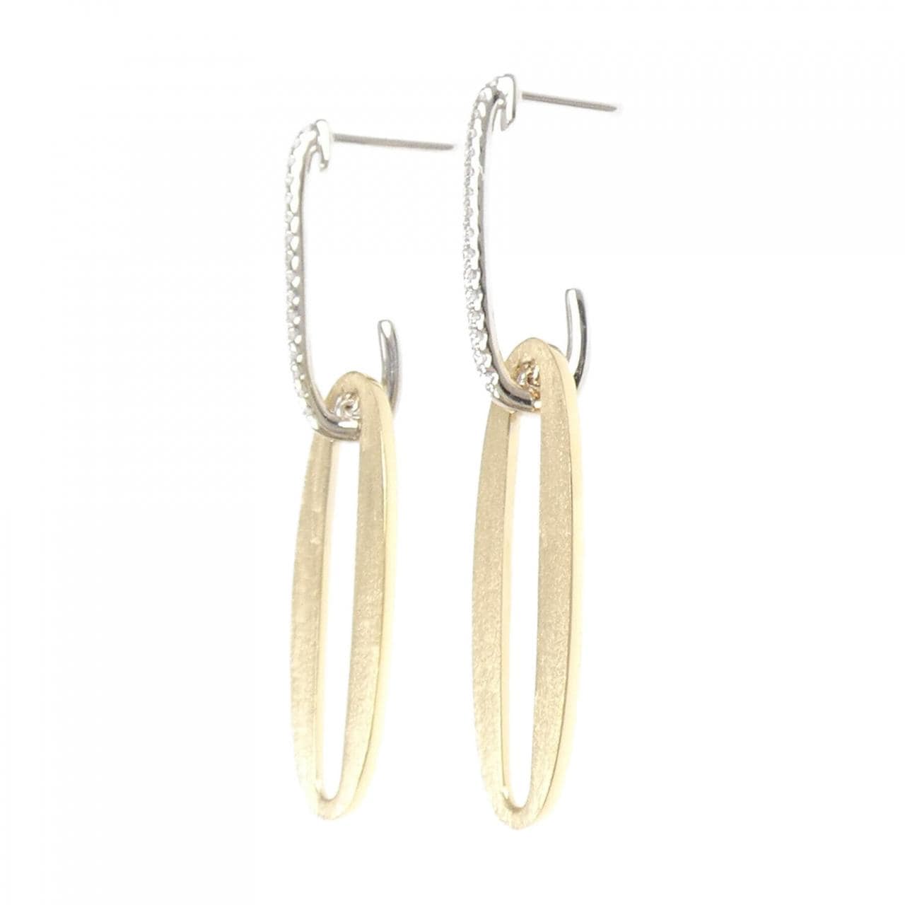 K18YG/K18WG ダイヤモンド ピアス 0.16CT