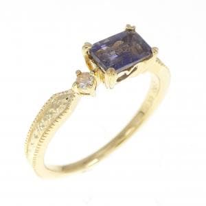 K18YG アイオライト リング 0.53CT