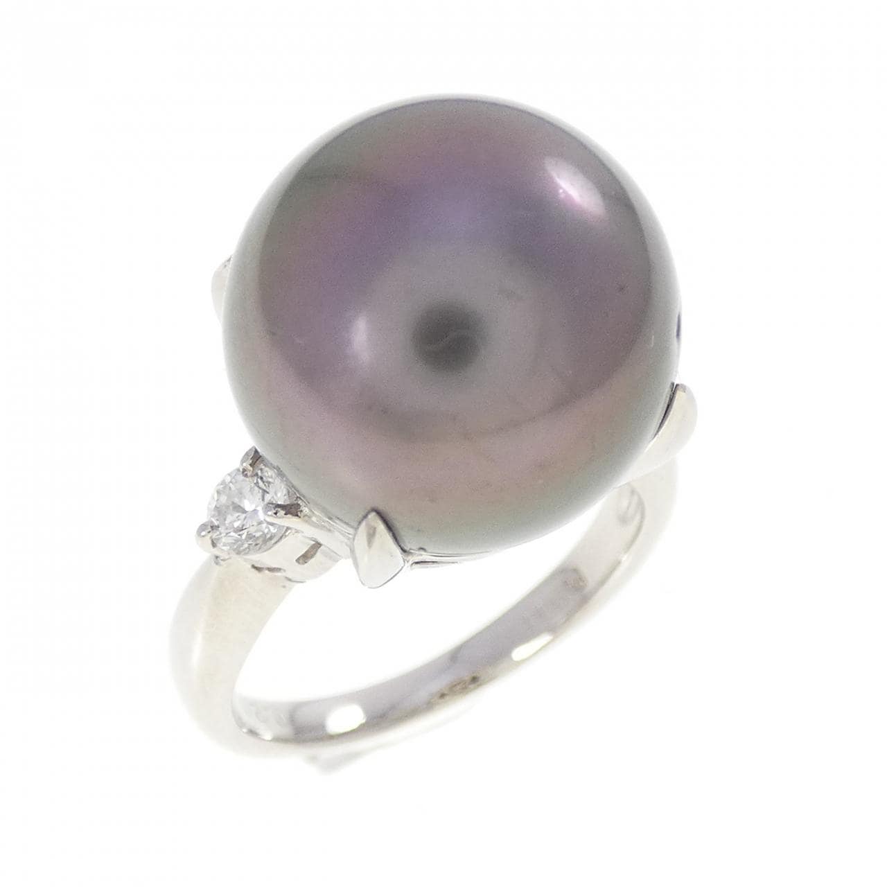 PT900 黒蝶パール リング 13.4mm