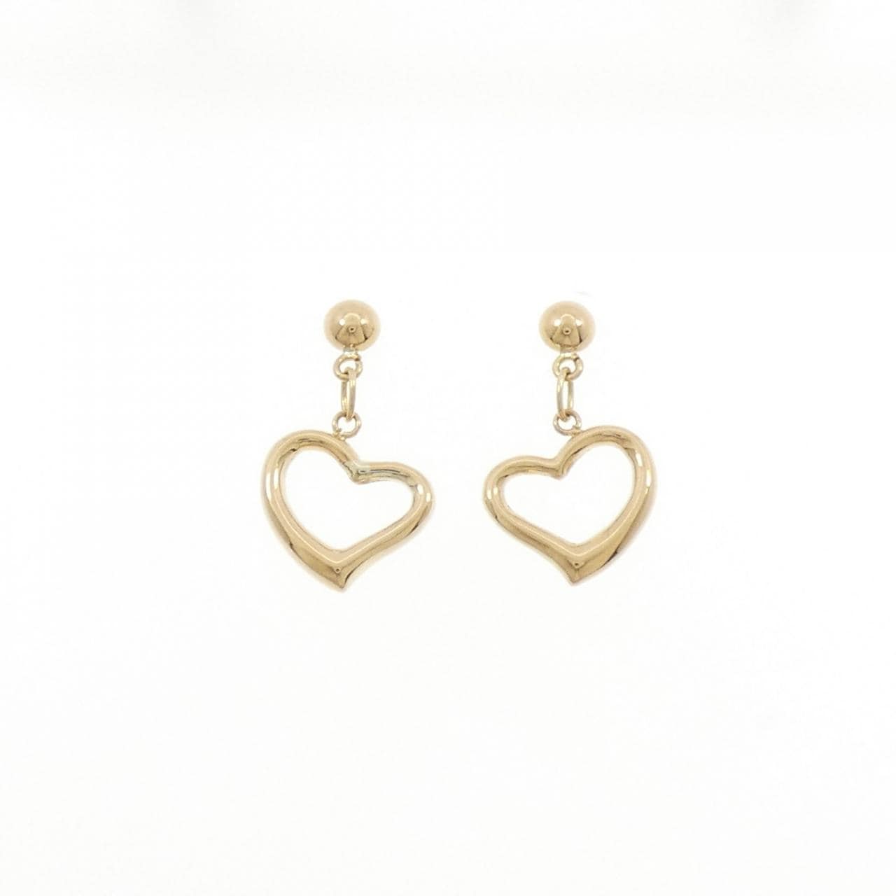 K18YG ハート ピアス