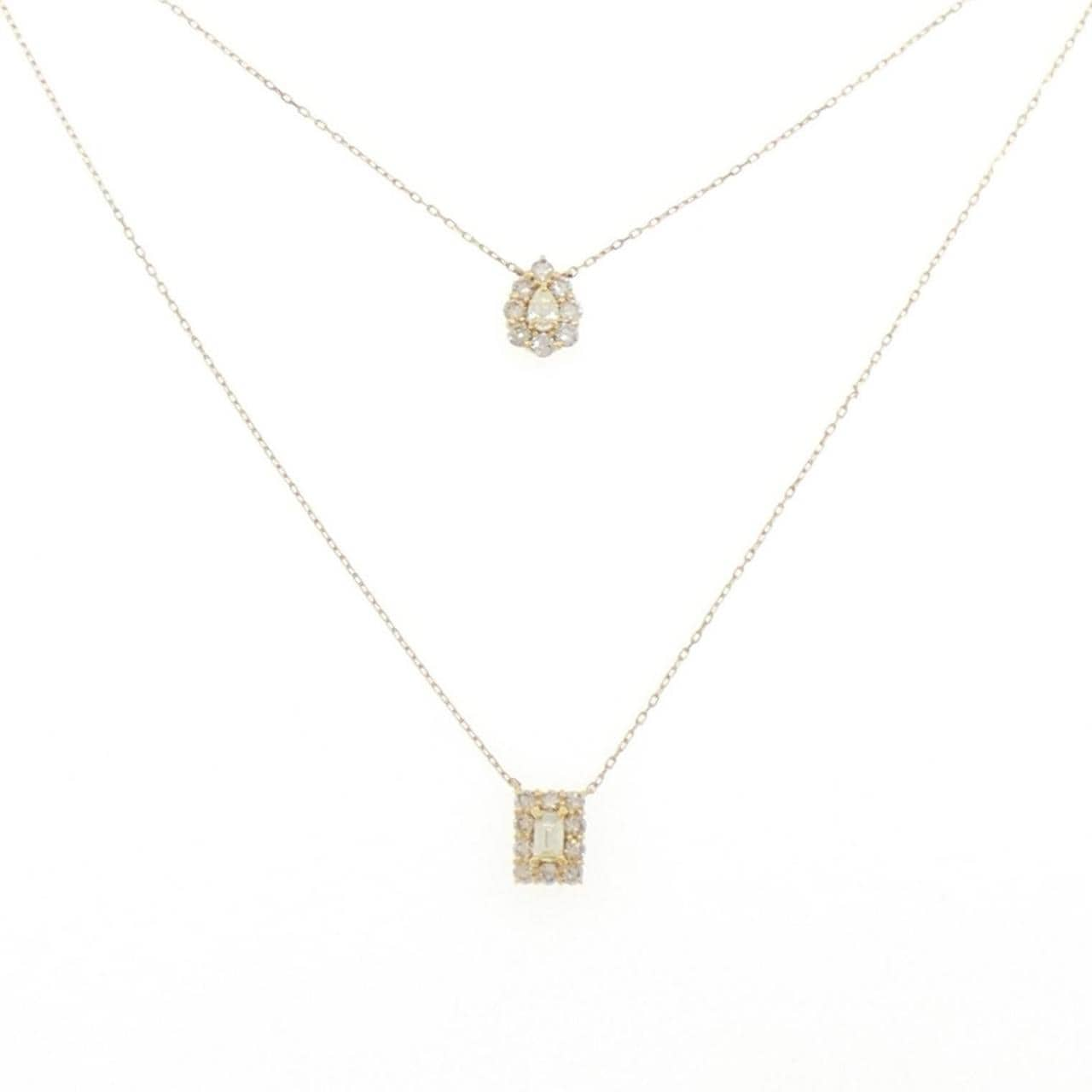 [BRAND NEW] K18YG Diamond necklace 0.50CT