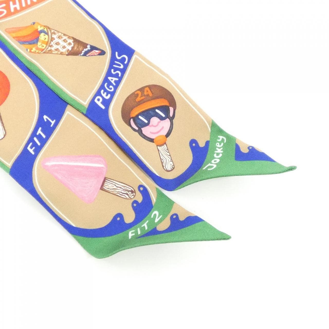 【未使用品】エルメス FUNNY ICE CREAM ツイリー 064109S スカーフ
