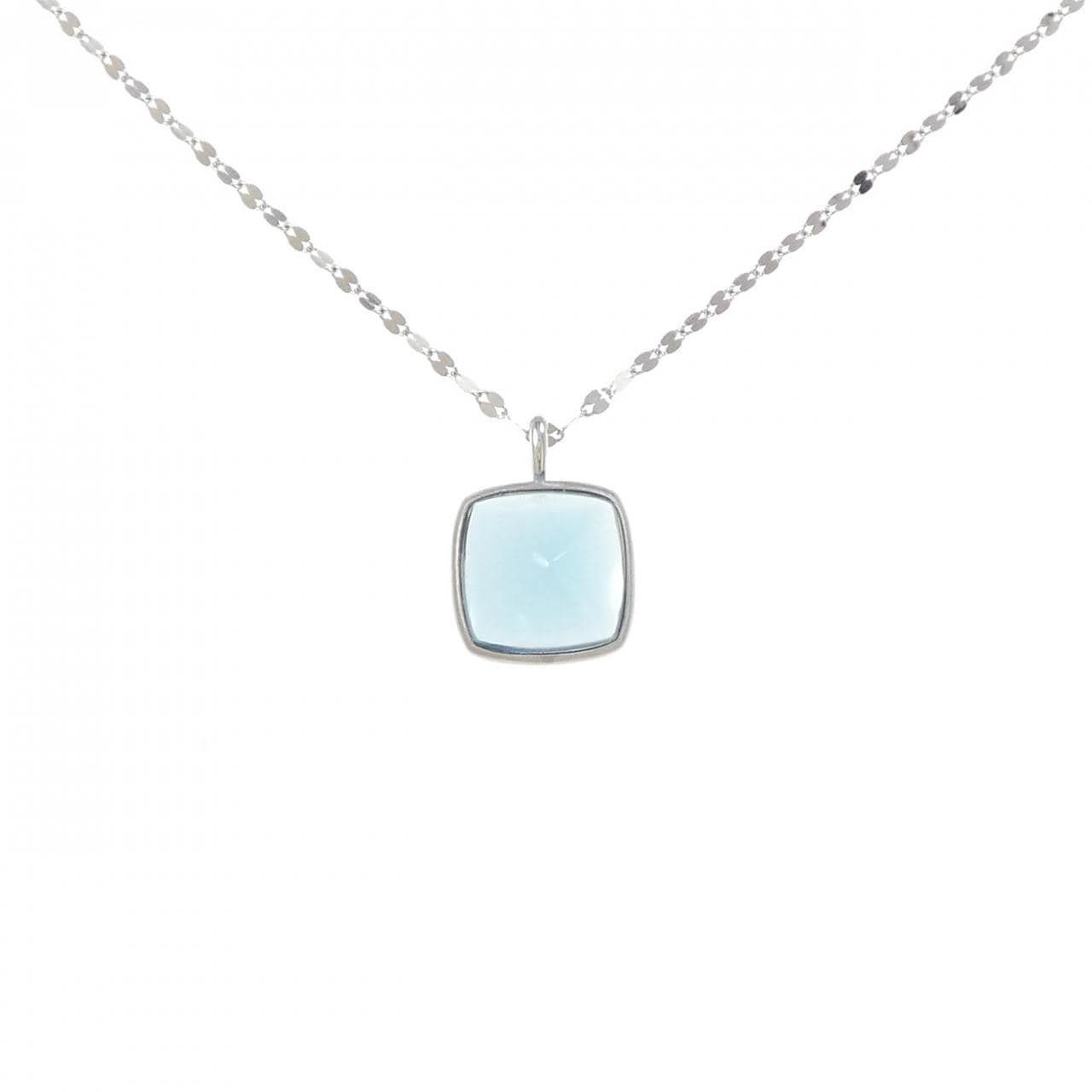 PT900/Pure PT Blue Topaz Necklace 5.00CT