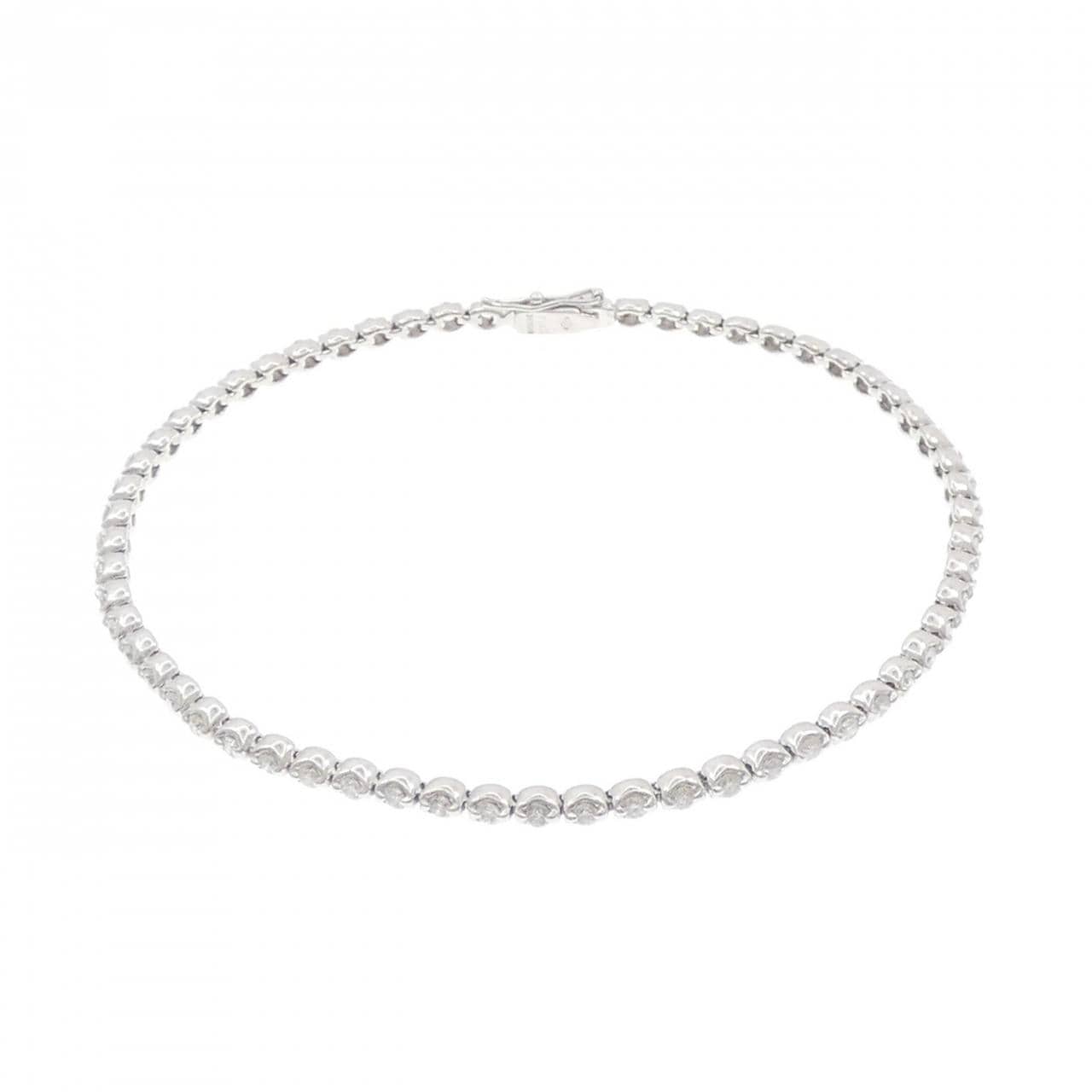 K18WG ダイヤモンド ブレスレット 1.15CT