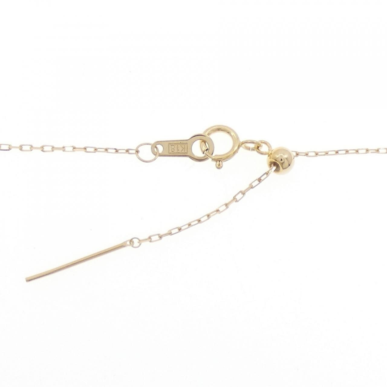 K18YG ソリティア ダイヤモンド ネックレス 0.1CT