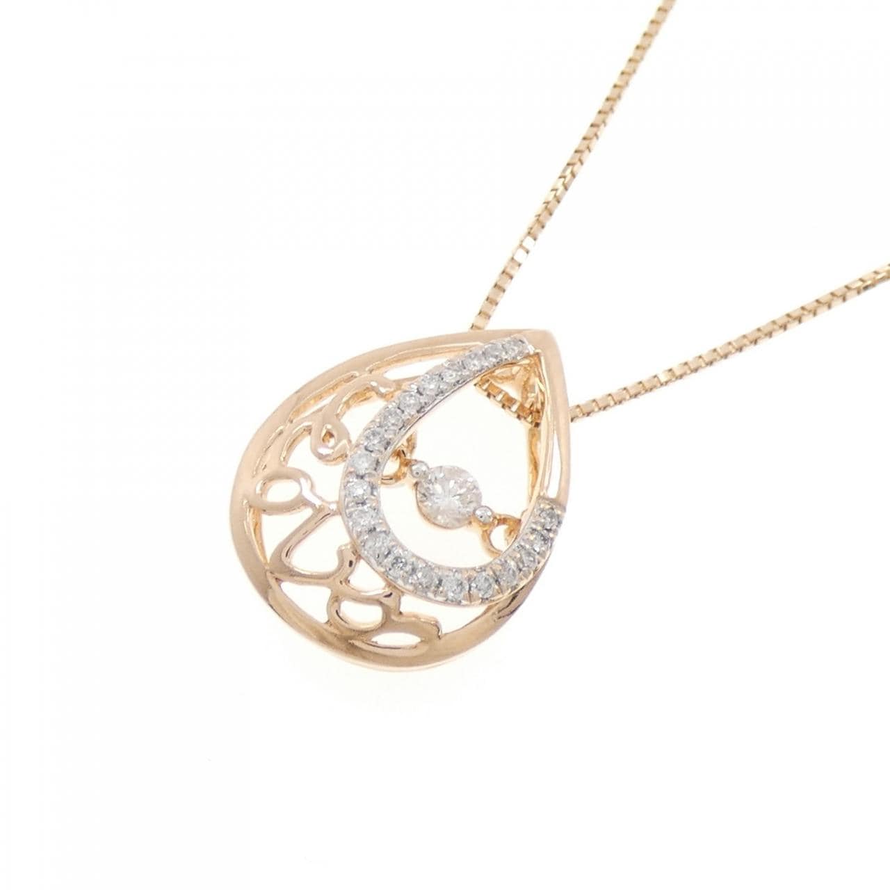 K18PG/K18WG ダイヤモンド ネックレス 0.16CT