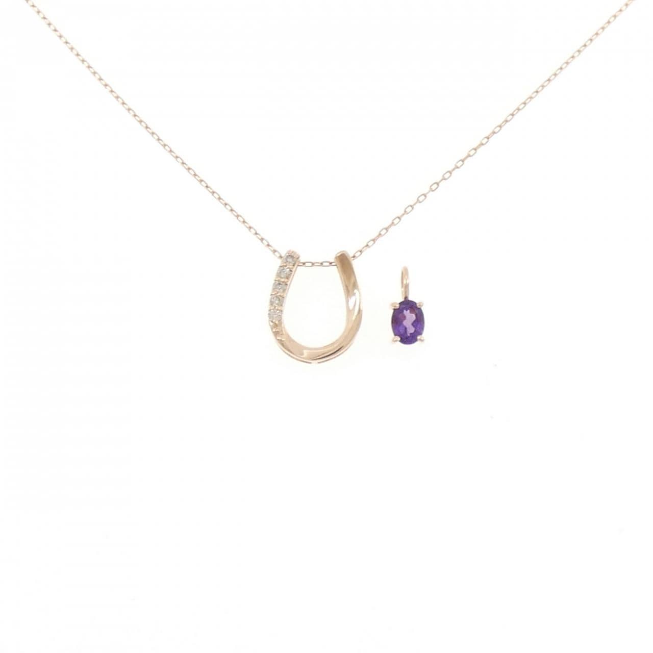 K10PG 2WAY アメジスト ネックレス