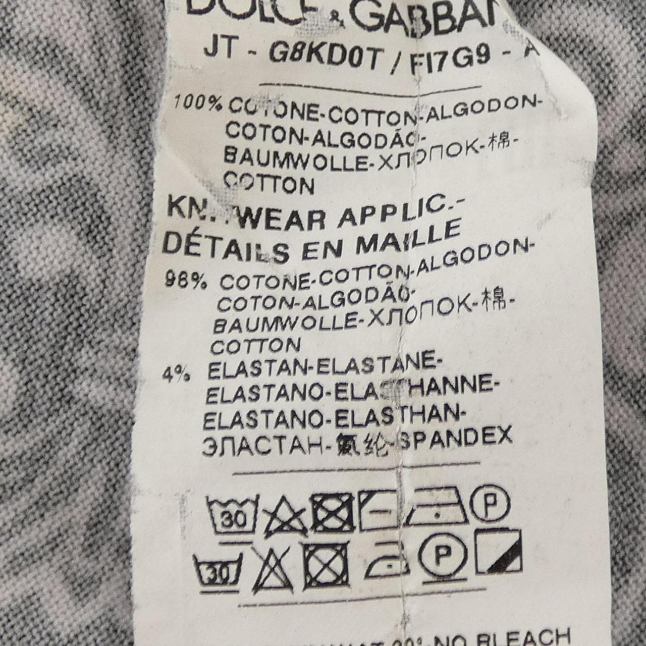 ドルチェアンドガッバーナ DOLCE&GABBANA G8KD0T/FI7G9 Tシャツ