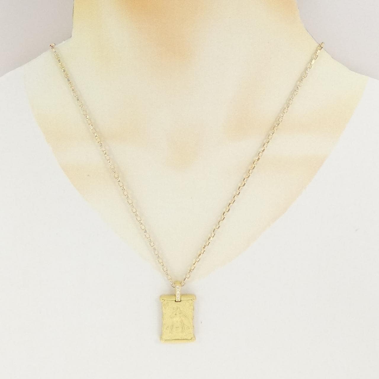 K18YG/K18WG ダイヤモンド ネックレス 0.11CT