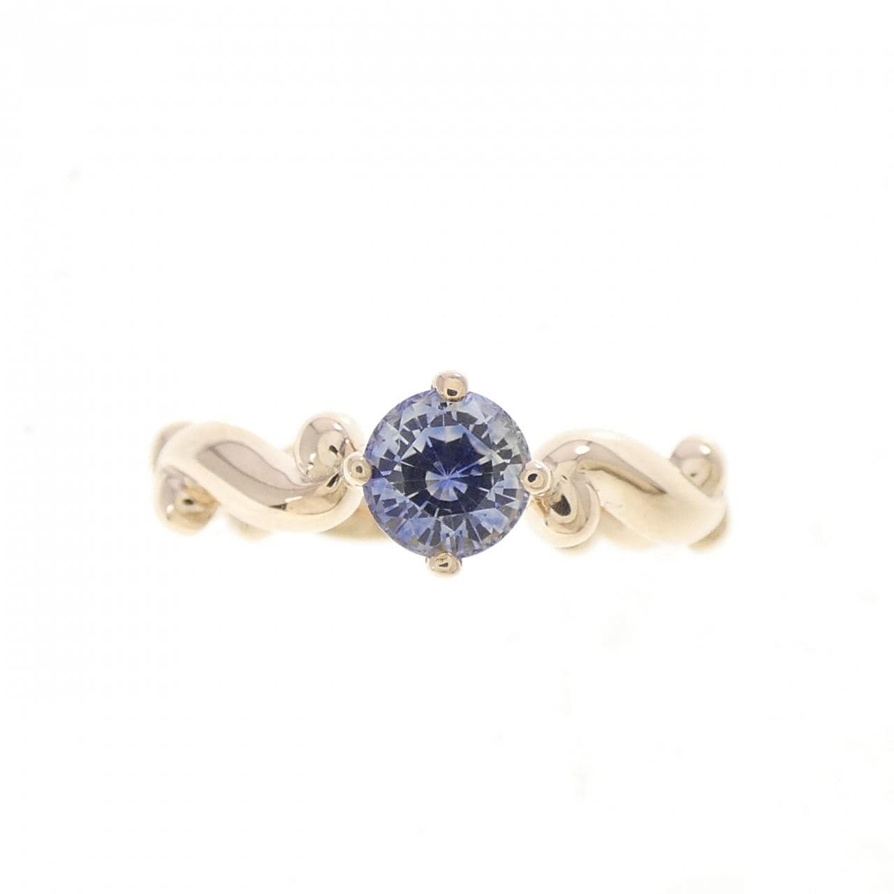 K10PG 合成サファイヤ リング 0.69CT