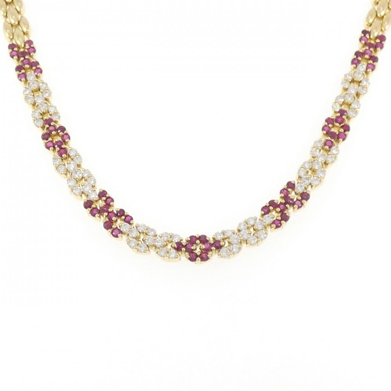 750YG ルビー ネックレス 3.12CT