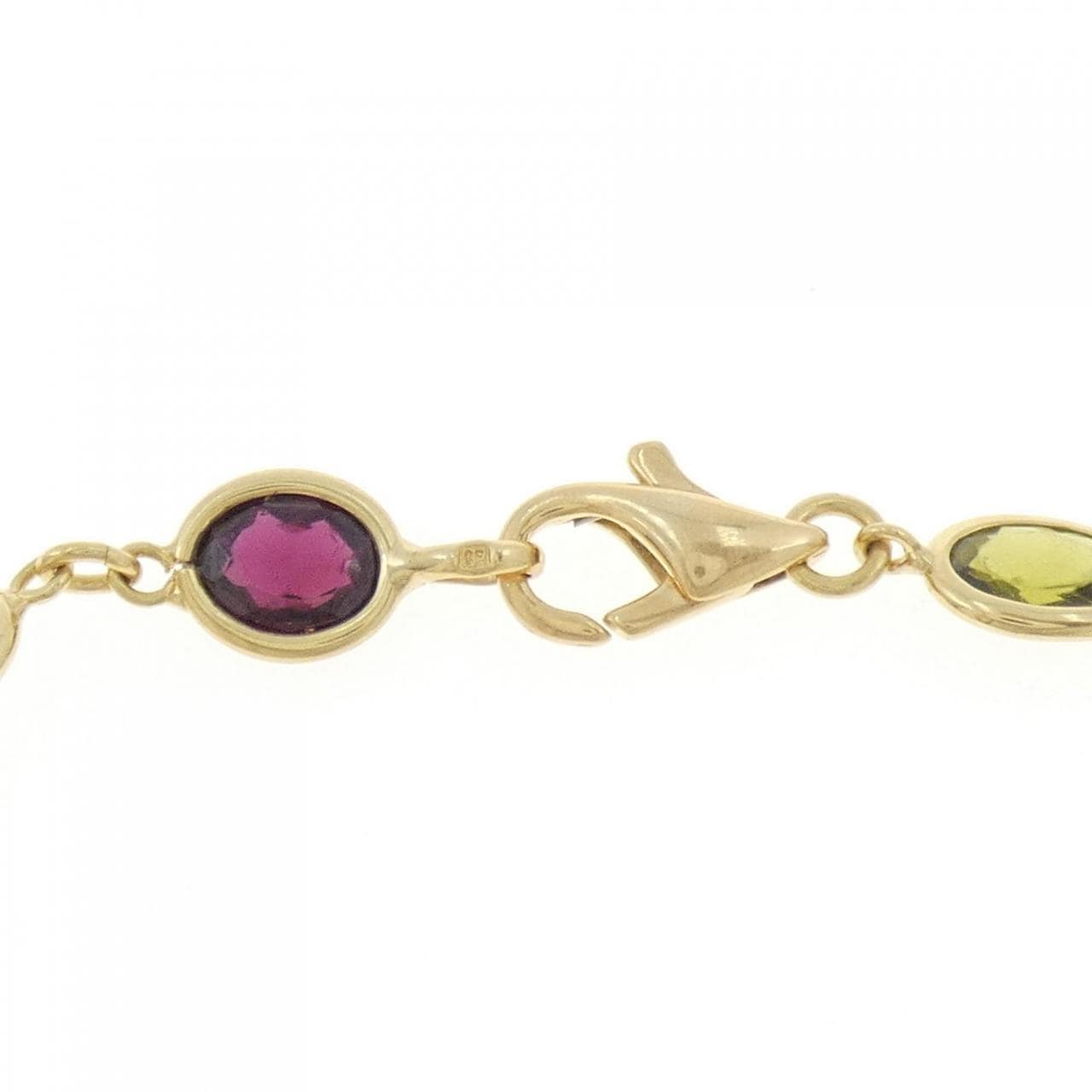 750YG Color Stone Bracelet