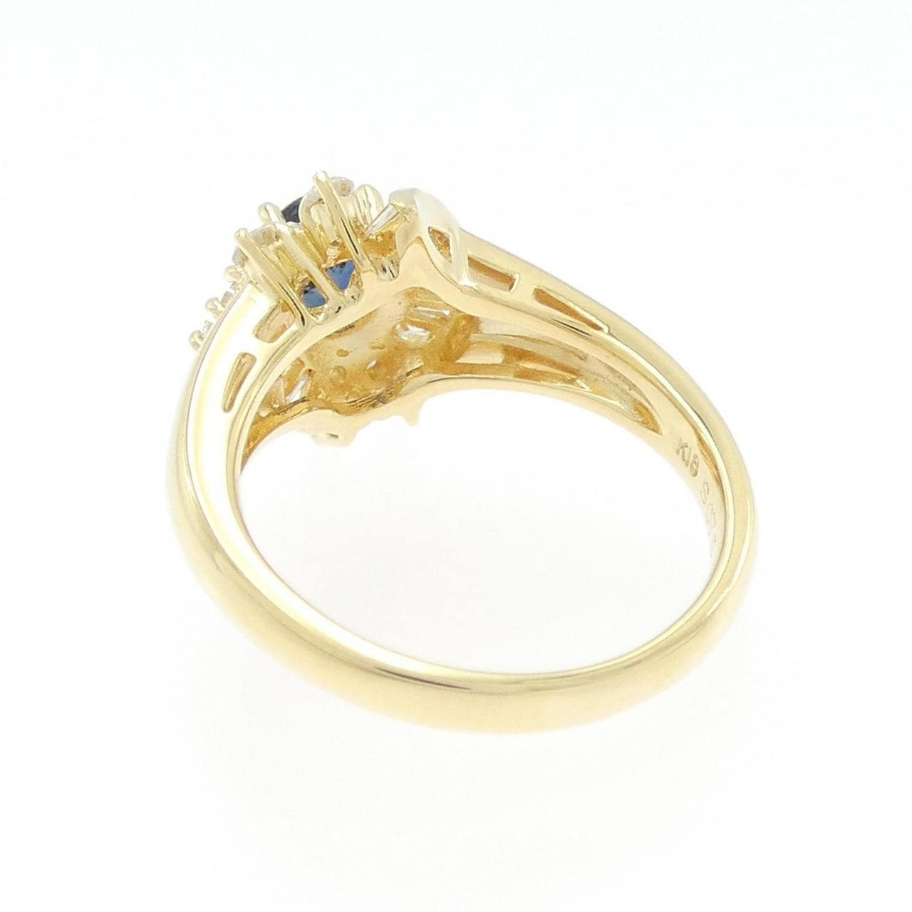 K18YG サファイヤ リング 0.75CT