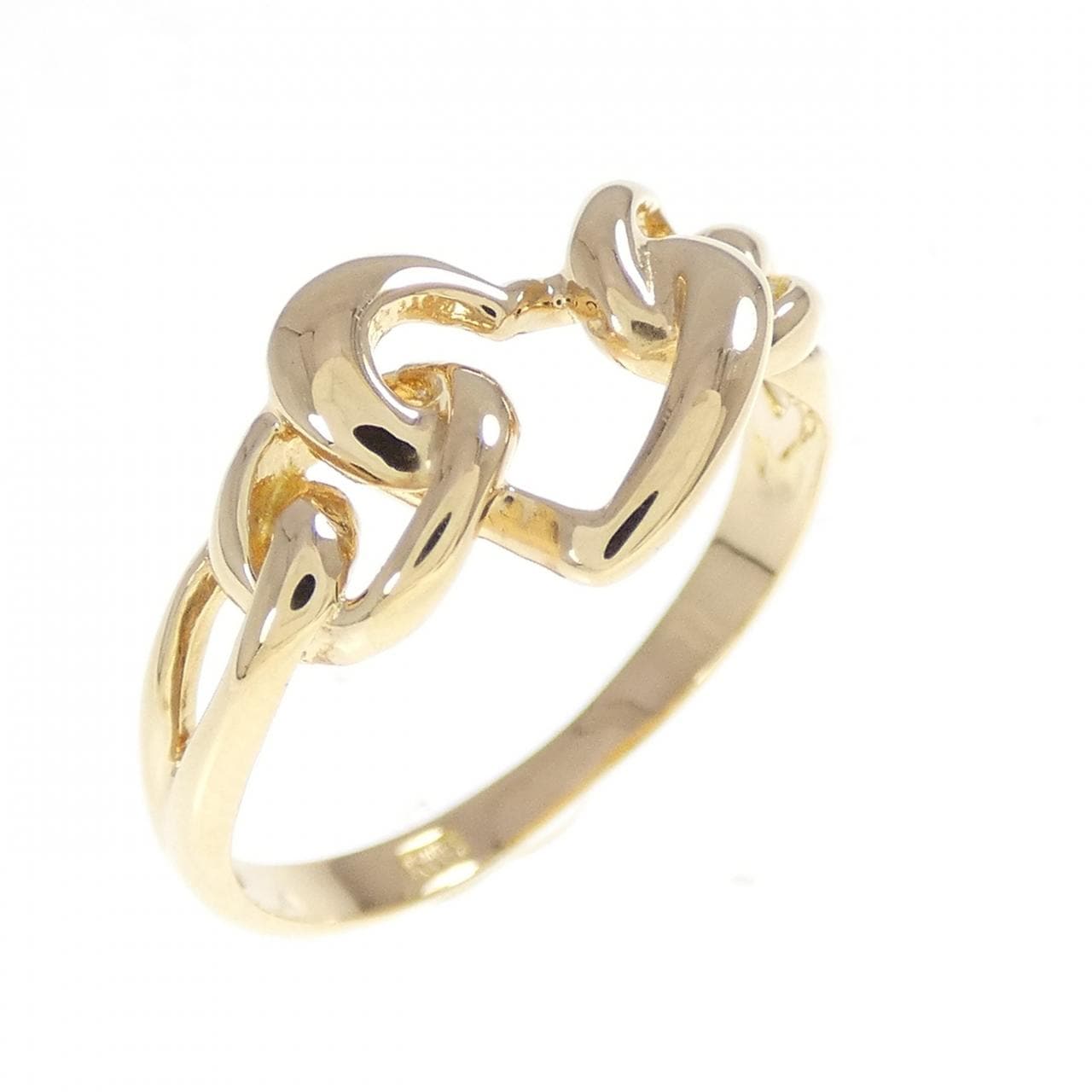 K18YG ハート リング