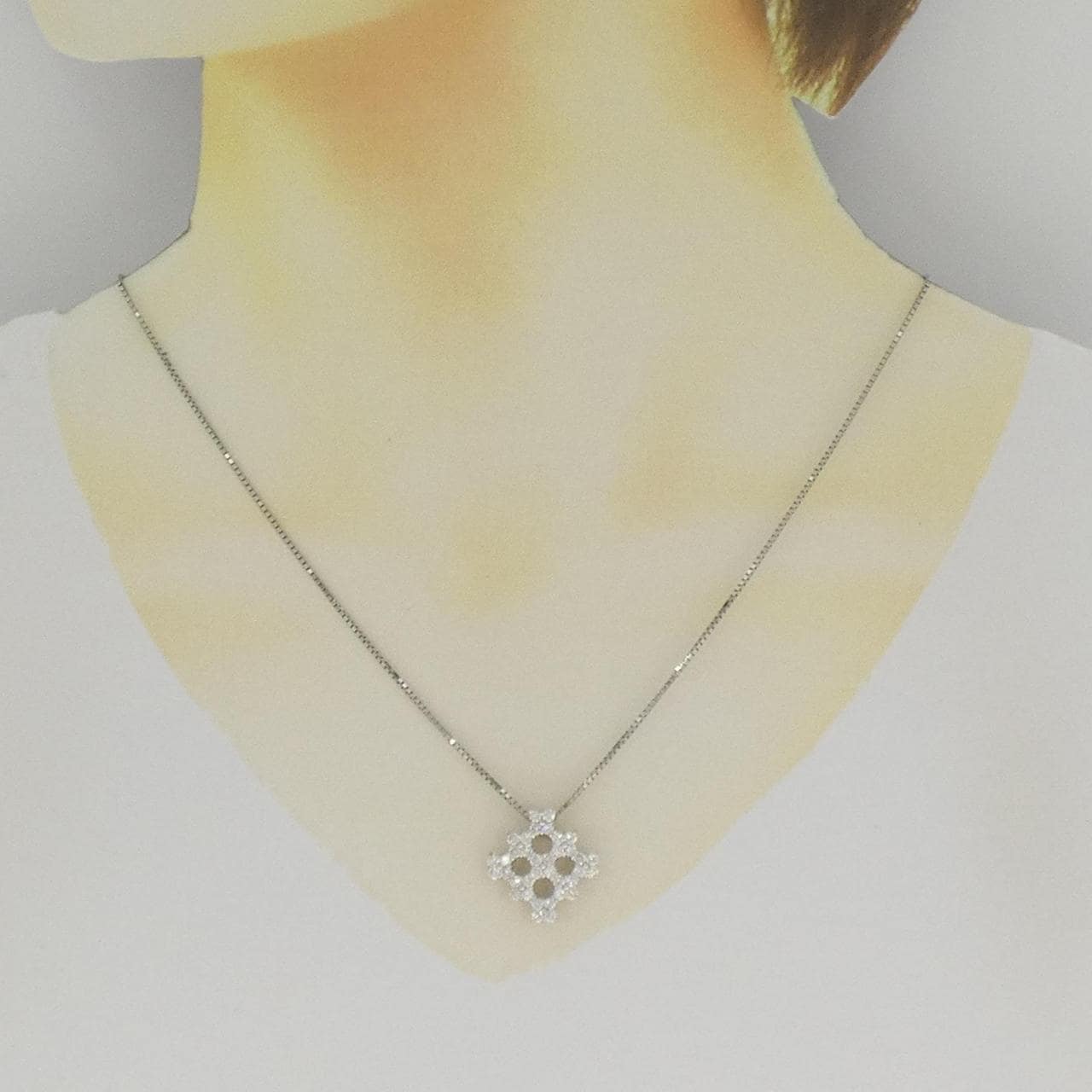 PT900/PT850 ダイヤモンド ネックレス 1.00CT