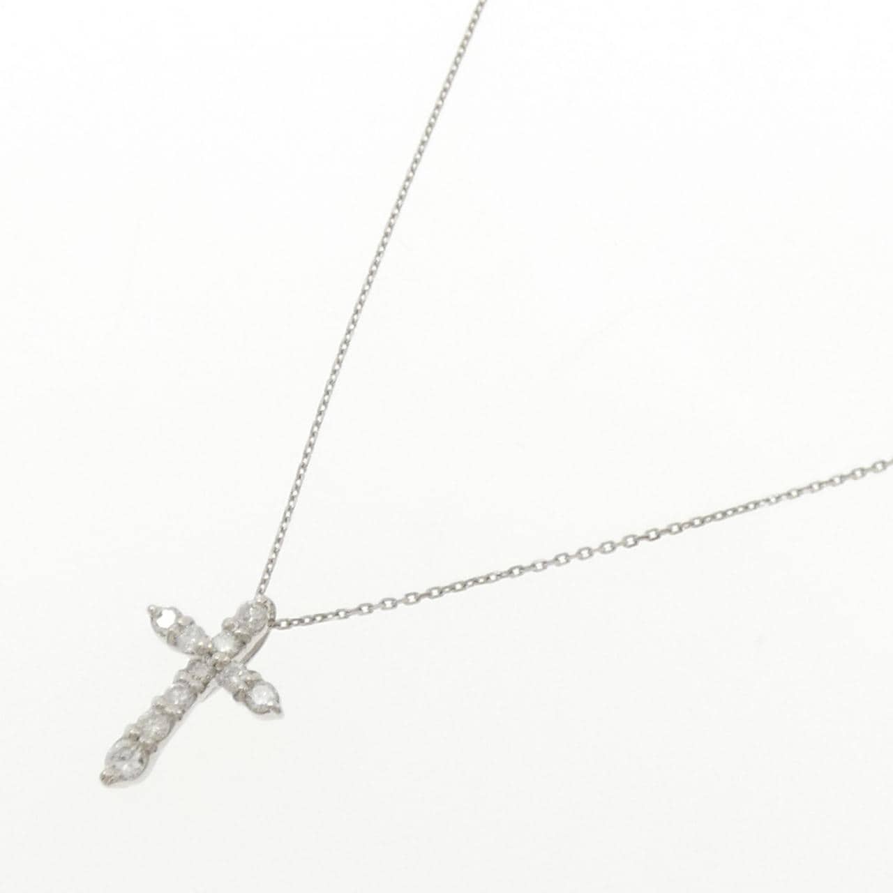 PT900/PT850 クロス ダイヤモンド ネックレス 0.50CT