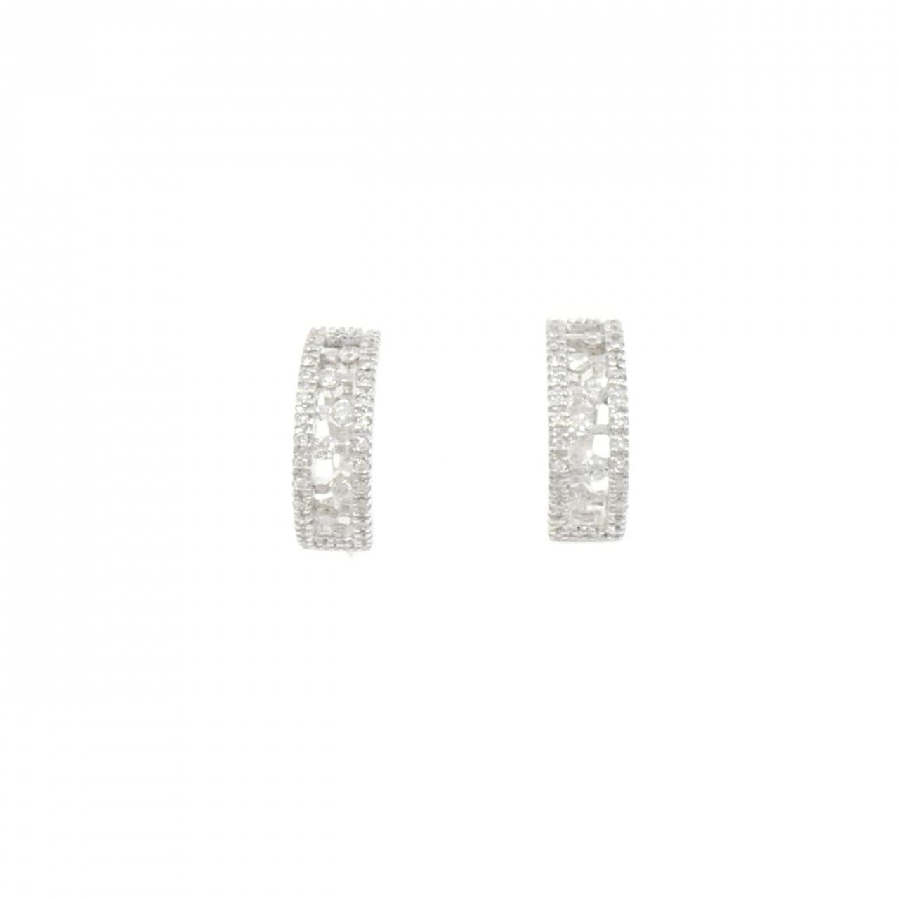 K18WG ダイヤモンド ピアス 0.36CT