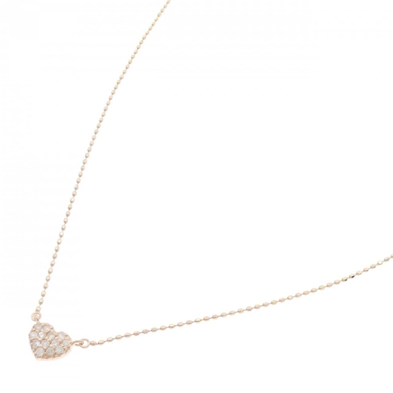 K14PG ダイヤモンド ネックレス 0.10CT