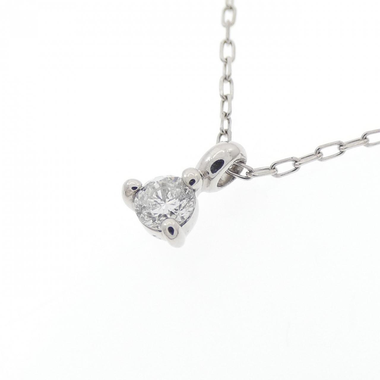 PT850 ソリティア ダイヤモンド ネックレス 0.1CT