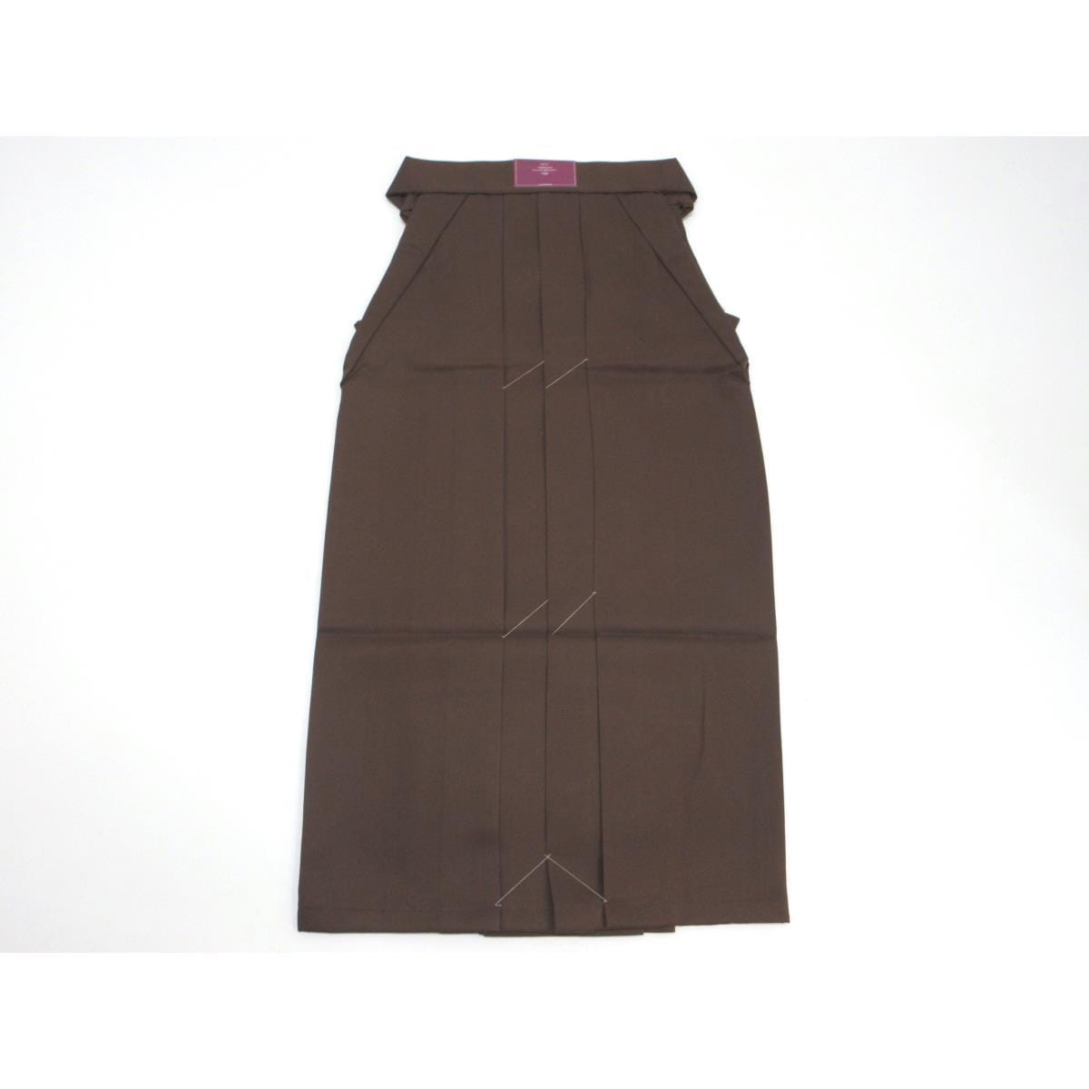 【新品】女袴　無地　Ｍサイズ　紐下９１ｃｍ　こげ茶色