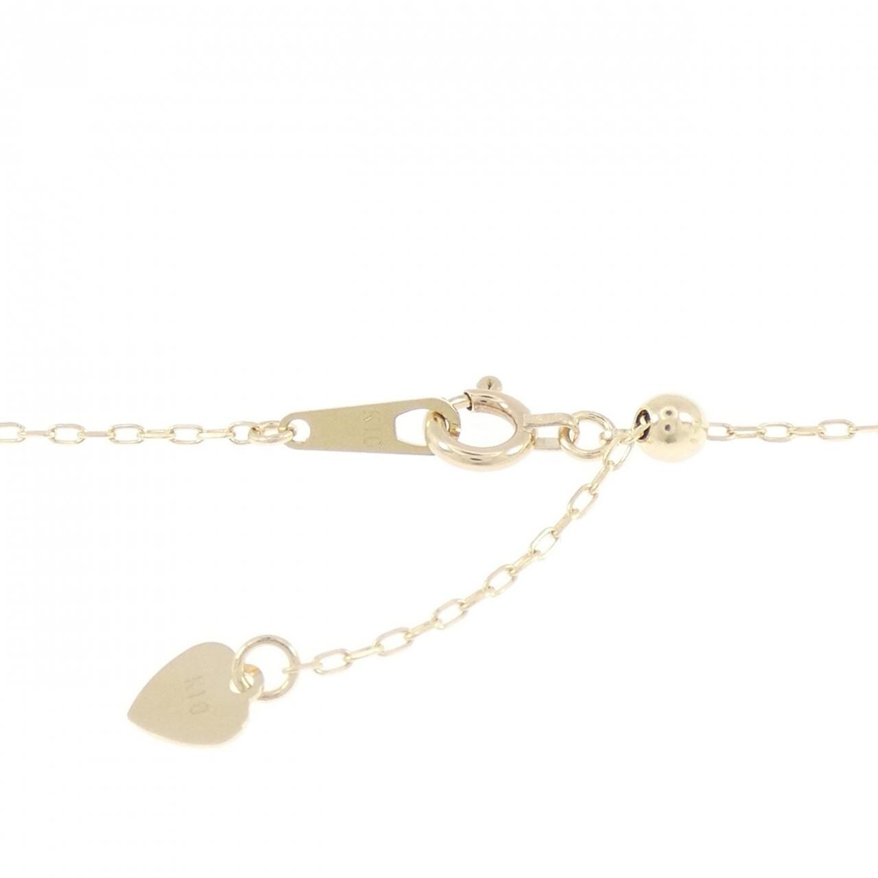 K10YG イニシャルK ダイヤモンド ネックレス 0.02CT