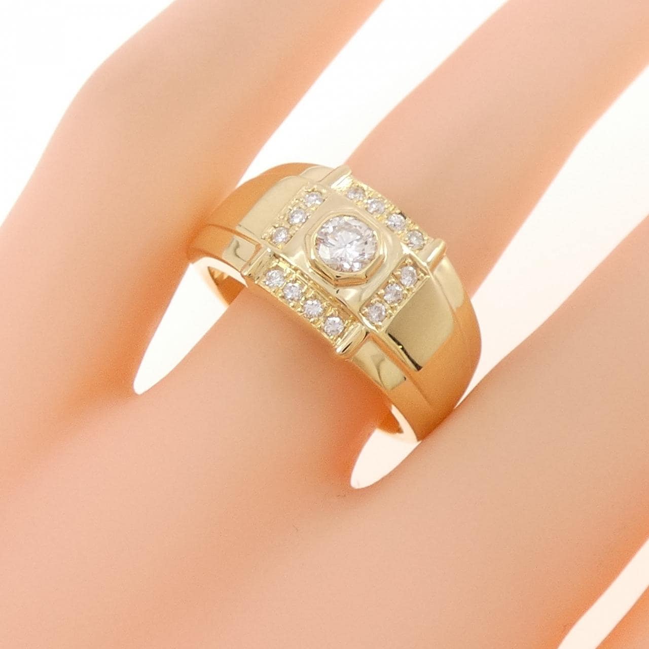 K18YG ダイヤモンド リング 0.29CT