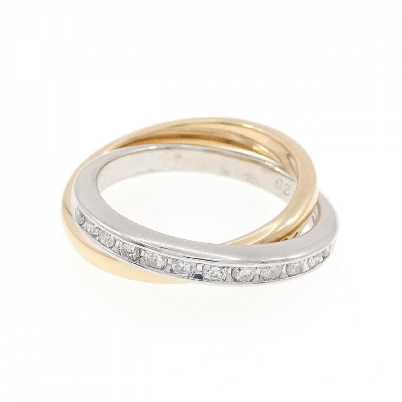 K18YG/K14WG ダイヤモンド リング 0.25CT