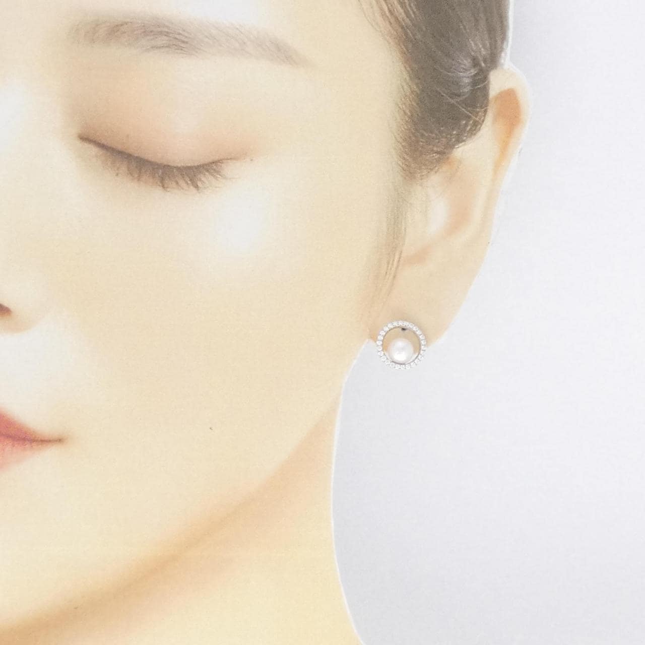 MIKIMOTO circle earrings 6mm