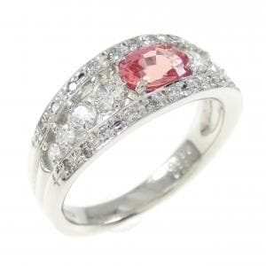 PT900 パパラチアサファイヤ リング 0.686CT