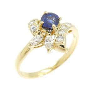 K18YG サファイヤ リング 0.63CT