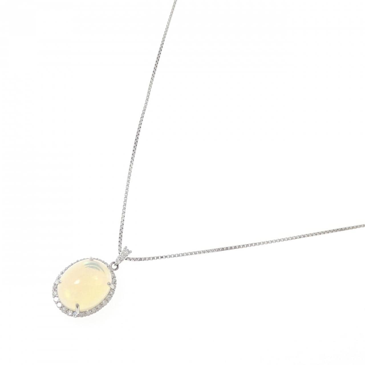 PT900/PT850 オパール ネックレス 2.90CT