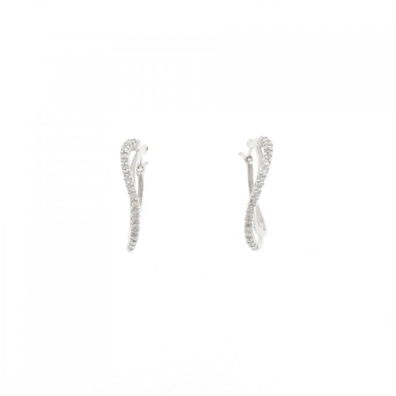 K18WG ダイヤモンド ピアス