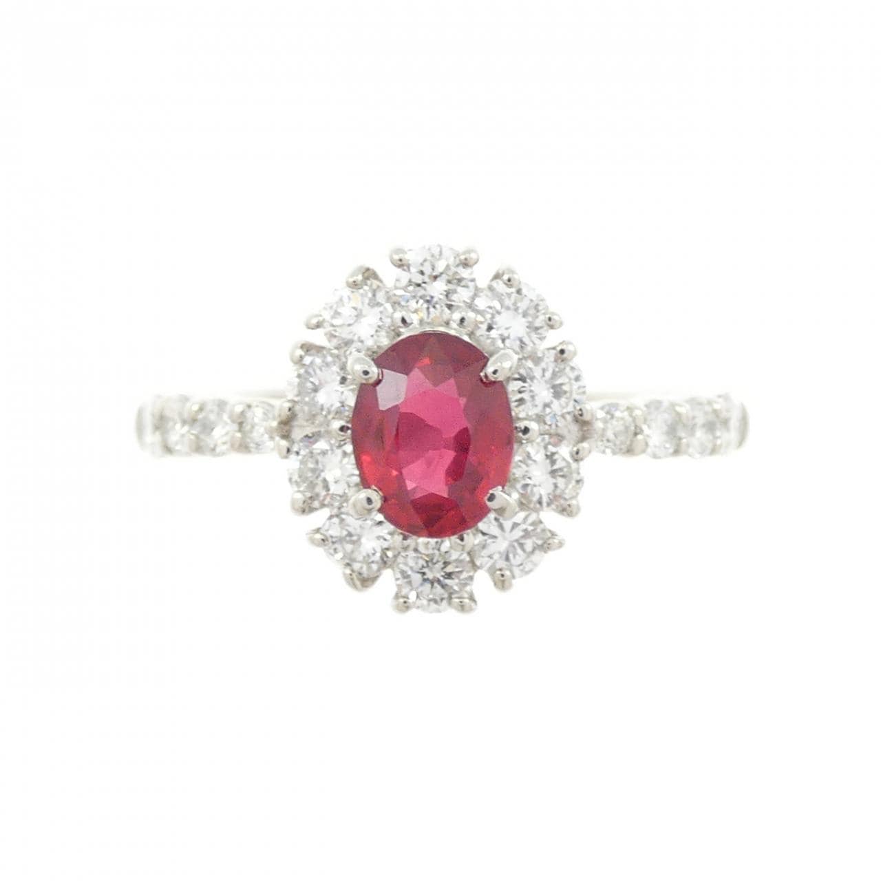 PT900 ルビー リング 0.70CT
